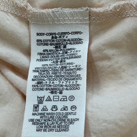 Free People Dress Womens Small Cream Lace‎ Boho Babydoll Coquette Cottage Core - Picture 12 of 12